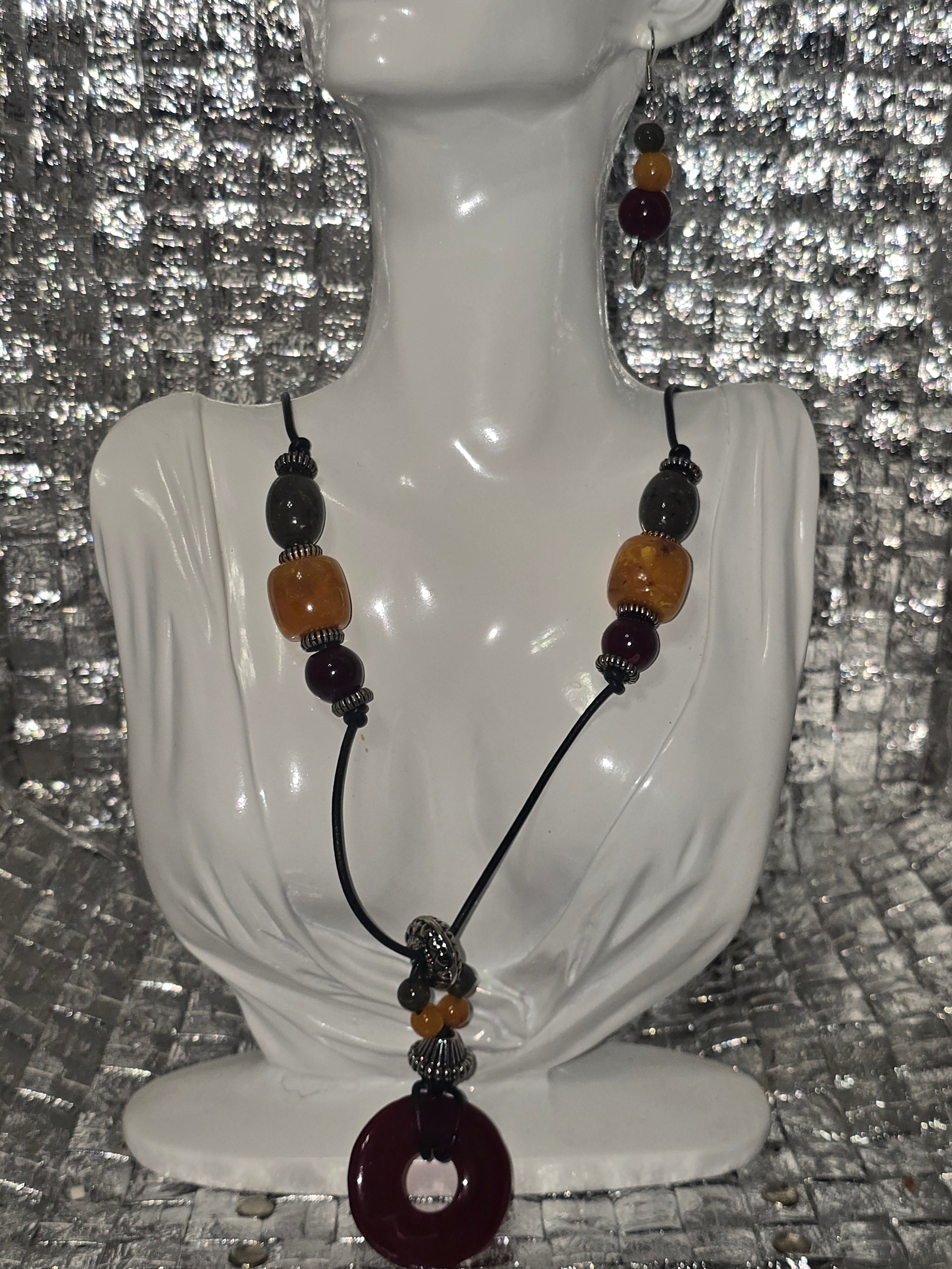 Vintage Tribe Made XL necklace & earring set