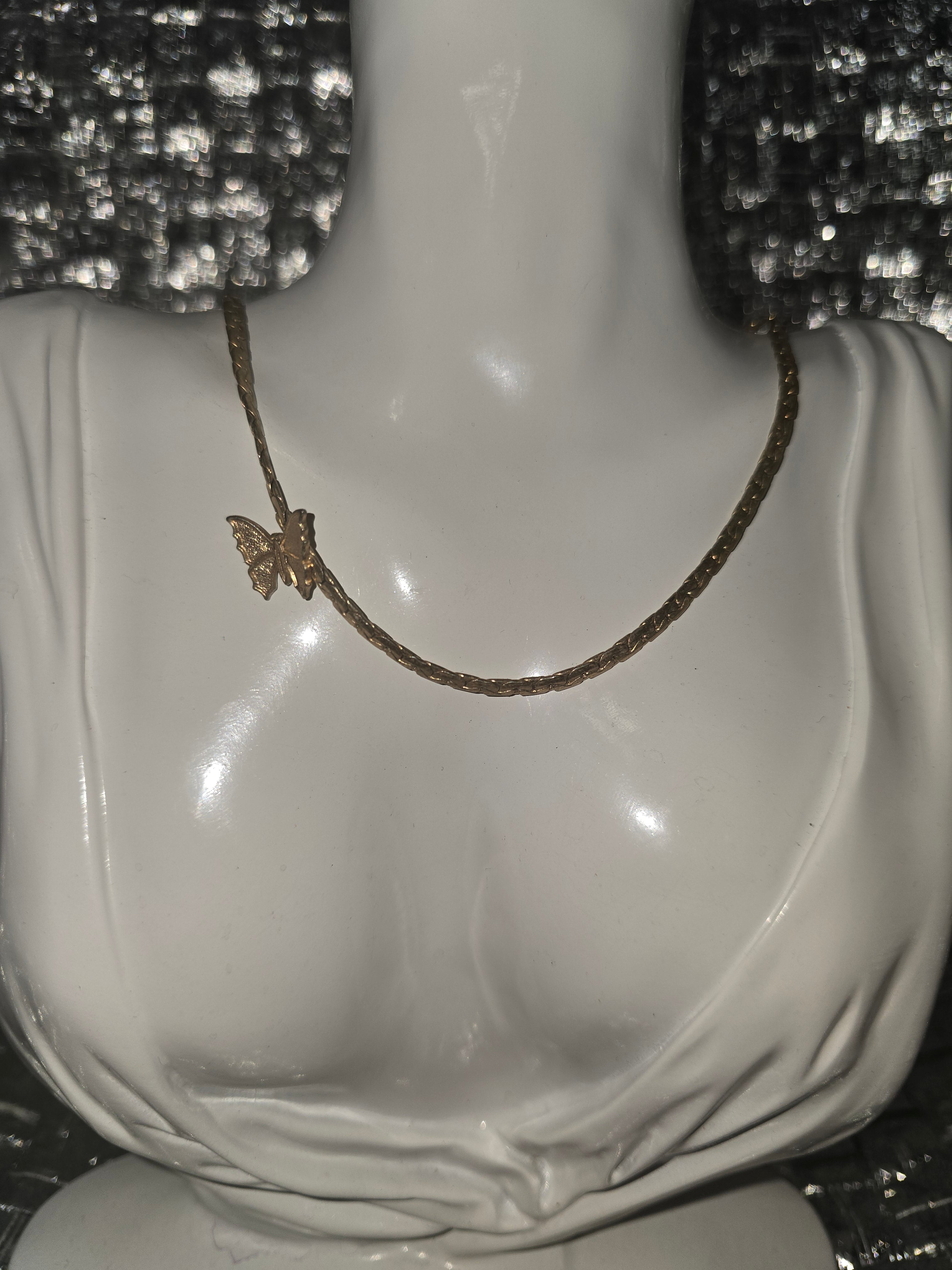 Vintage Avon Gold Tone Butterfly chocker