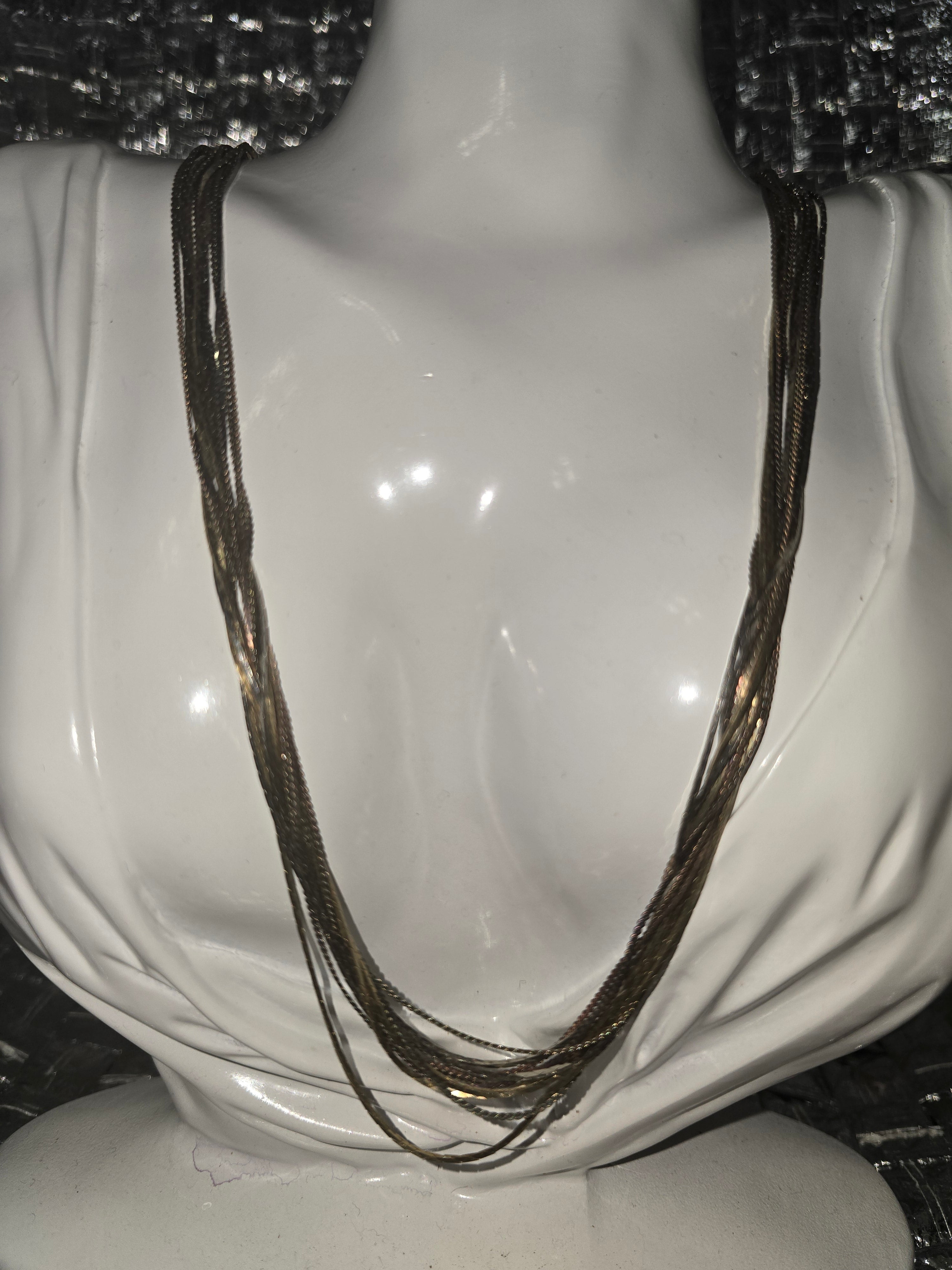 Vintage silver layered Necklace