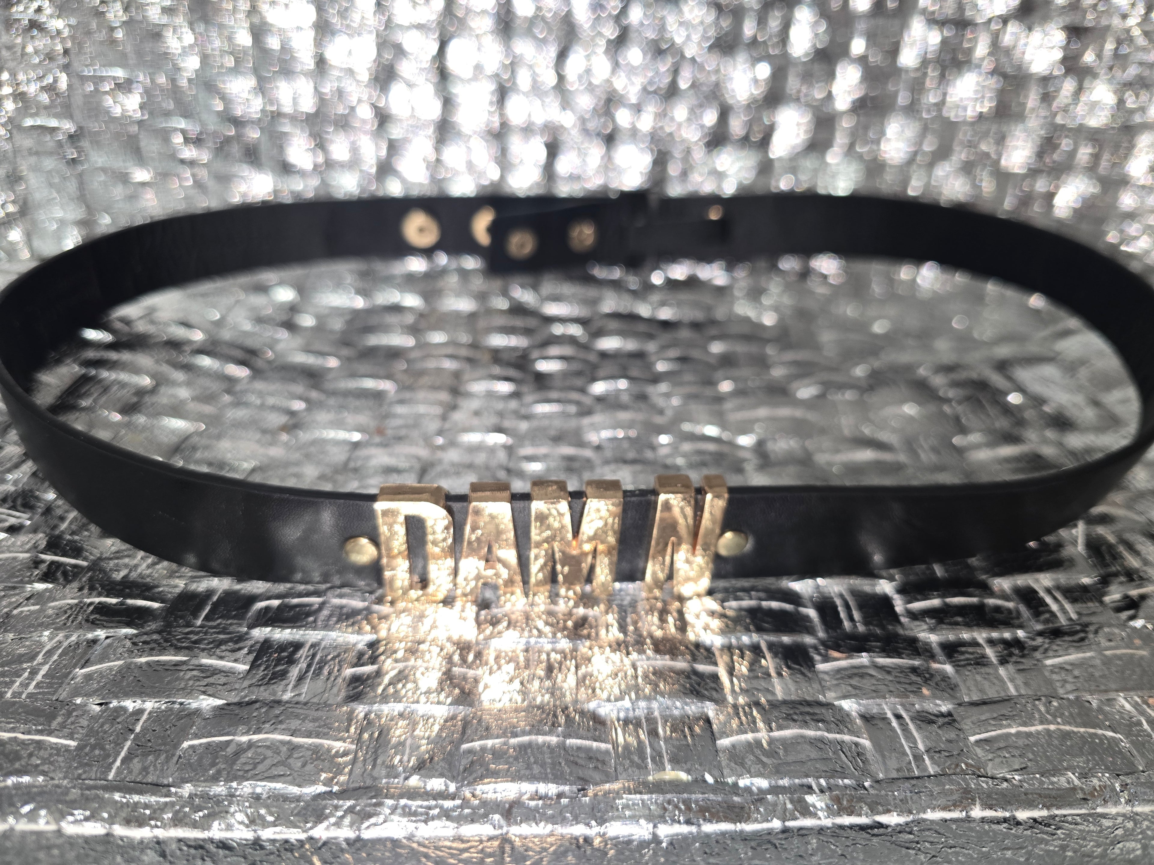 Deena & Ozzy "DAMN" leather belt