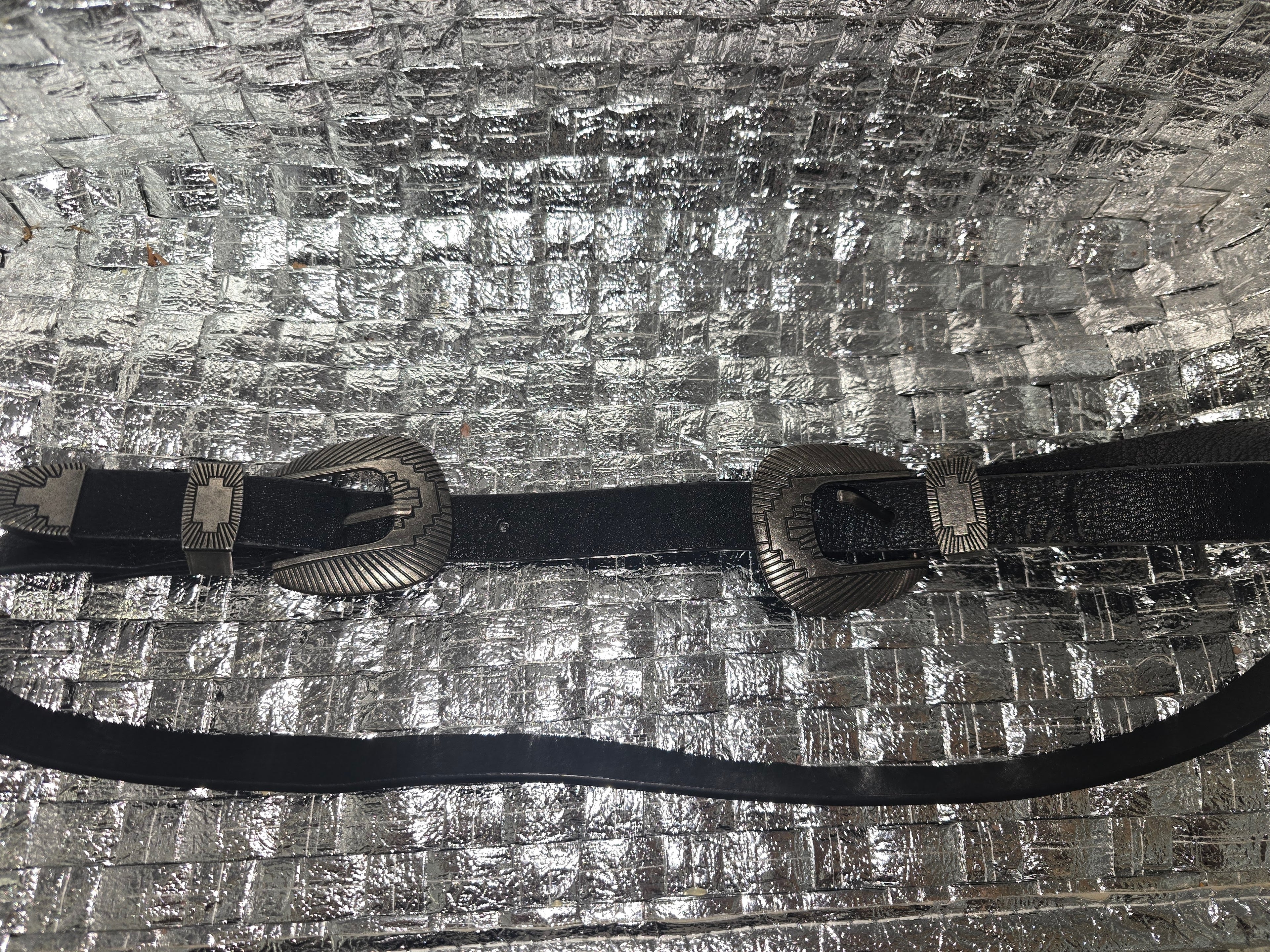 Southwestern double buckle Belt