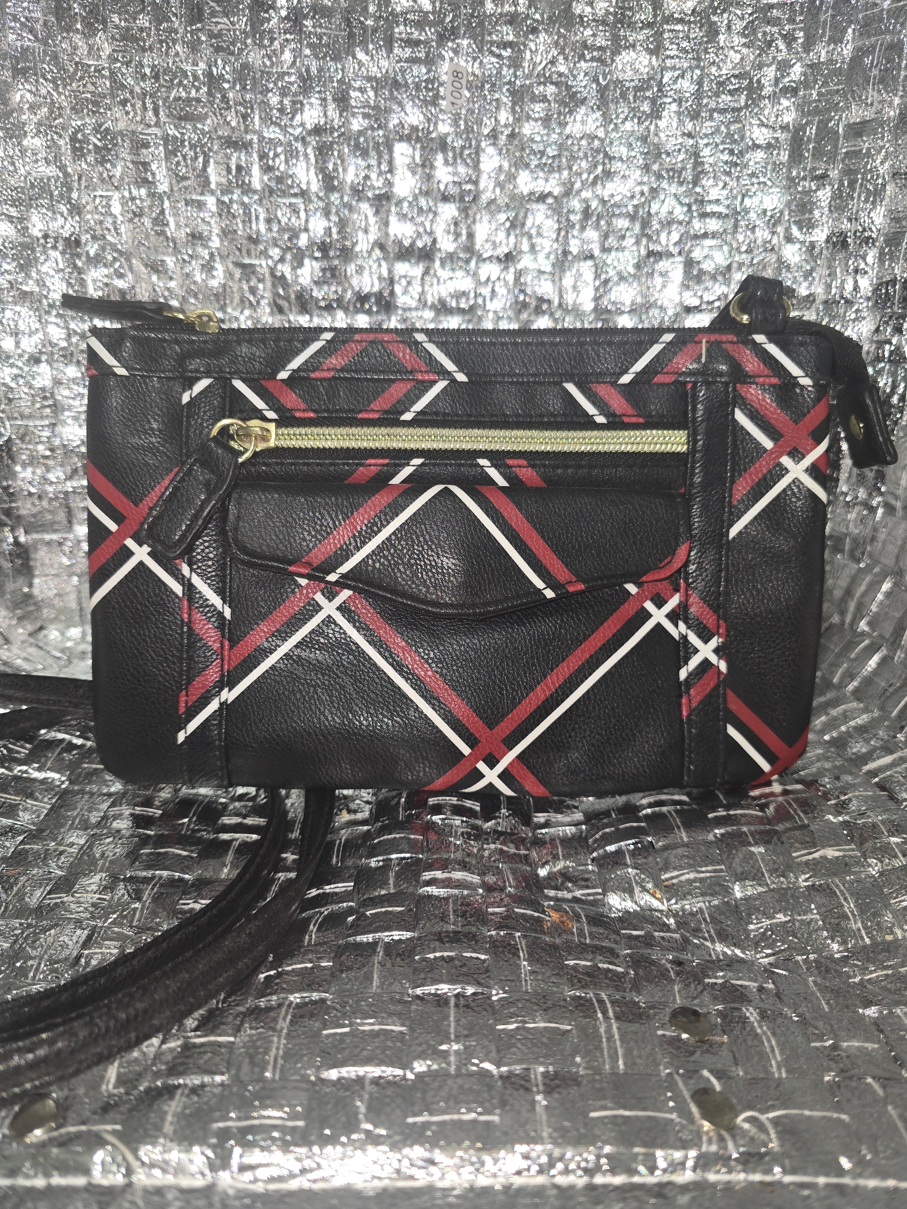 Black Leather Crossbody handbag