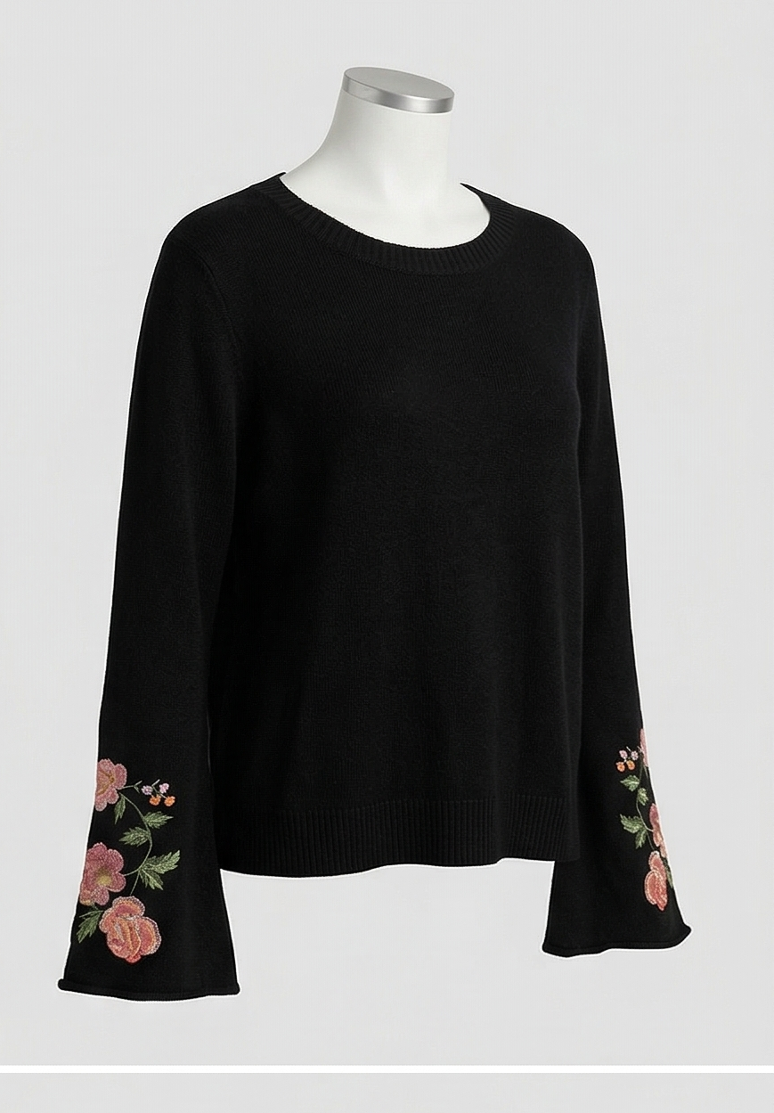 Faded Glory Long sleeve (flower embroidery)