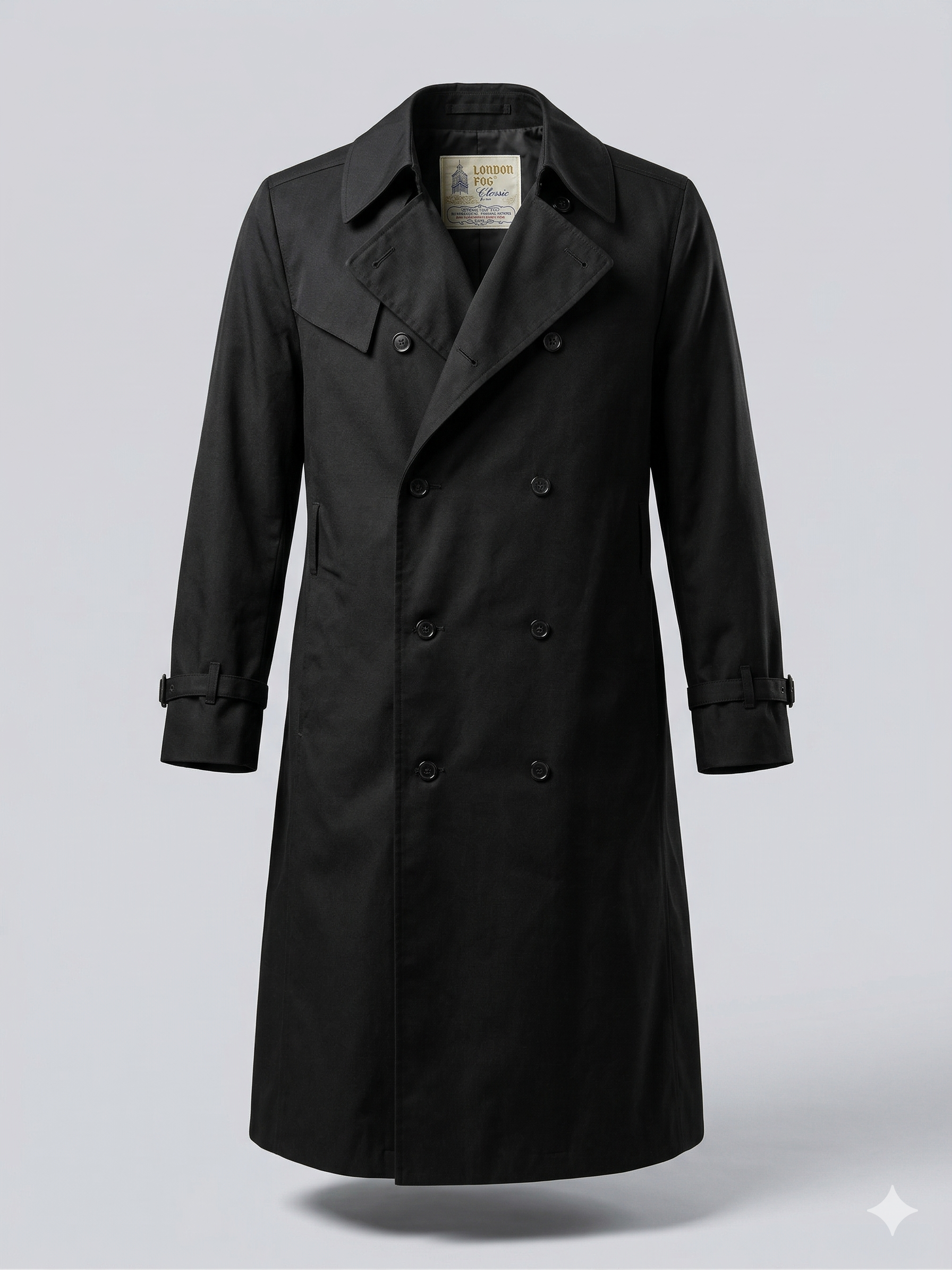 Vintage Black London Fog trench coat